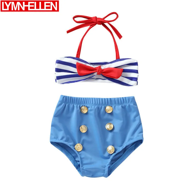 

Baby Girls Lovely Bow-knot Sling Tops+Briefs Pants Summer Swimwear Swimsuit Bikini Bathing Suit Kids Child Beachwear