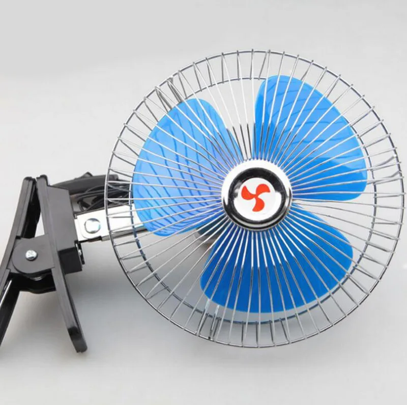 New Mini Electric Low Noise Vehicle Auto Car Cooling fan 6 inch 12V 25W Portable Oscillating Summer Auto Air Conditioner