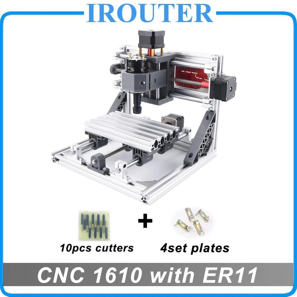 CNC 1610 с ER11 Мини diy Лазерный Гравировальный Станок ЧПУ Pcb фрезерный станок резьба по