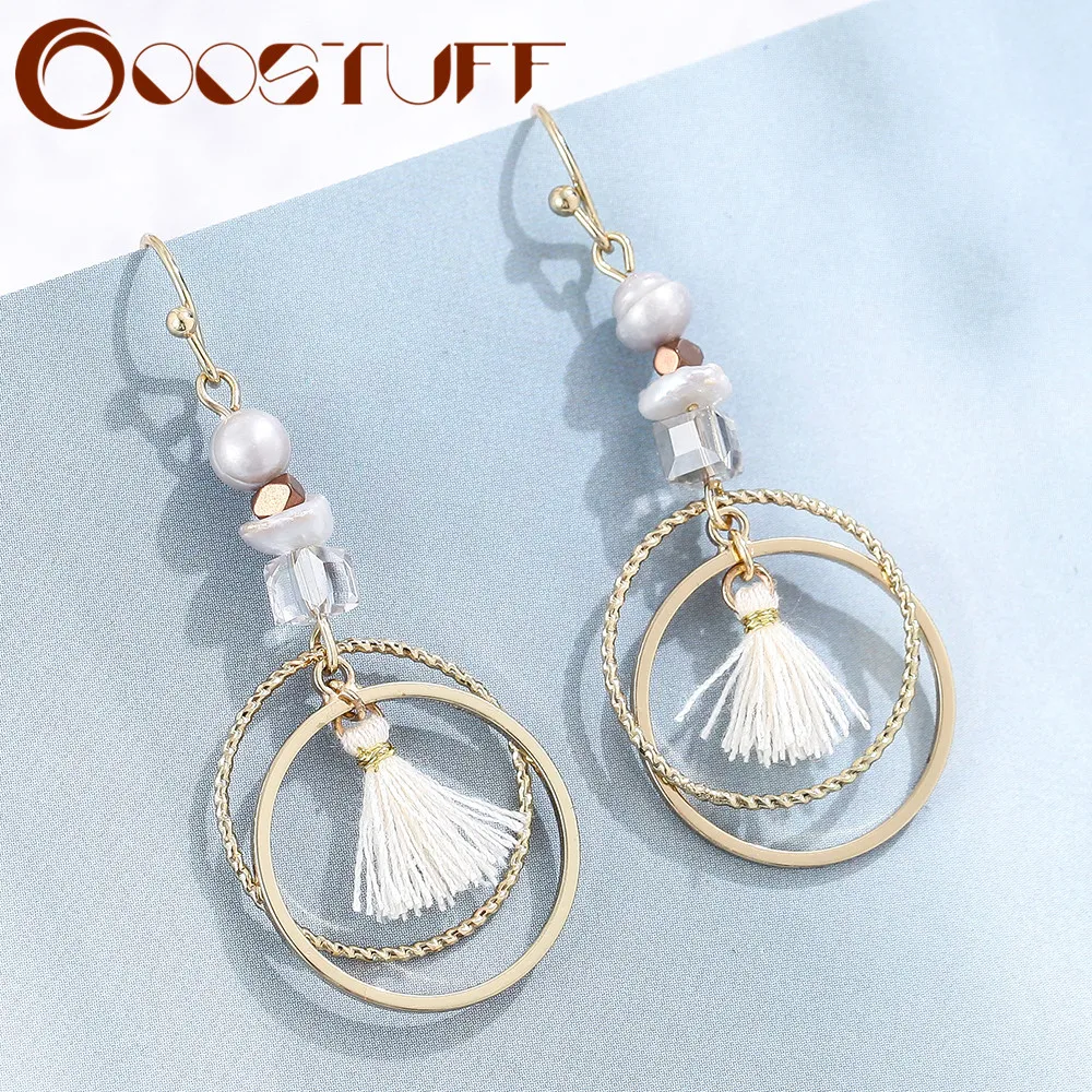 

White Tassel Long Drop Earrings Vintage Decorative Jewelry for Women Pendientes Trend brincos Korean Unusual Things Accessories