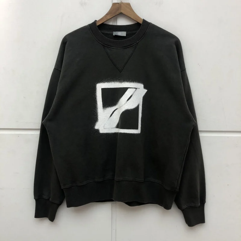 

2021FW WE11DONE Sweatshirts Men Women High Quality Square Logo Welldone Crewneck Hoodie