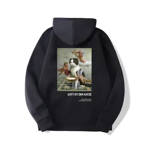 Толстовка мужская, в стиле хип-хоп, с принтом ангелов, котов, 2019