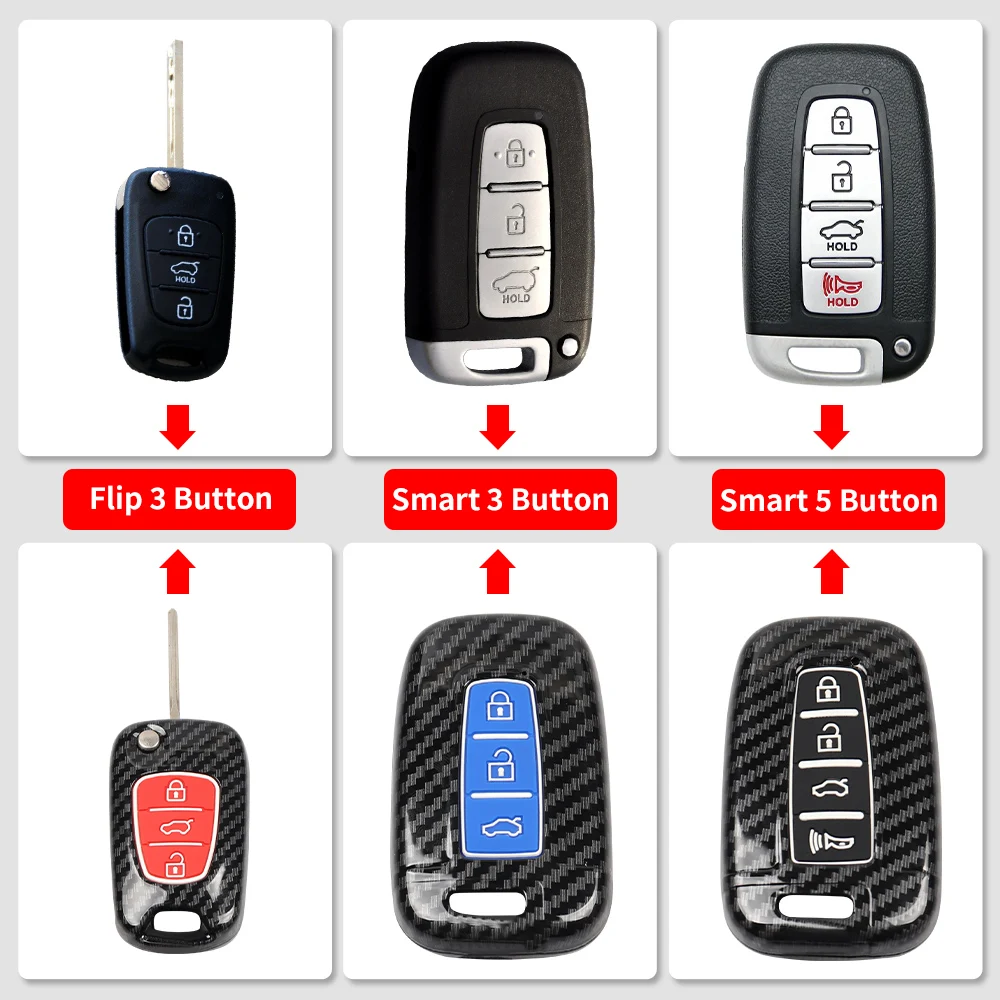 Чехол для автомобильного ключа hyundai i30 i40 ix20 ix35 Elantra Accent Solaris Tucson KONA Genesis Santa Fe Azera Verna