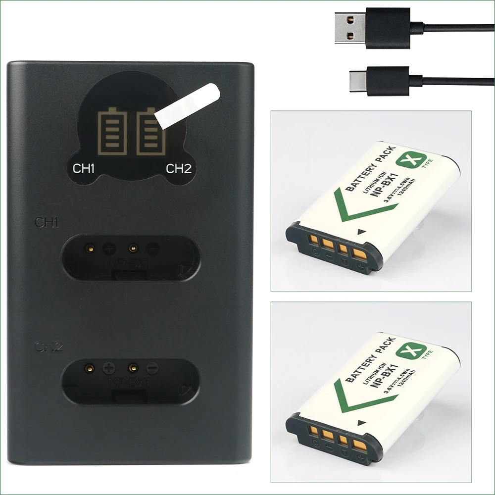 NP BX1 NPBX1 аккумулятор + двойное зарядное устройство USB для Sony DSC RX1R II RX100 M2 M3 M4 M5 M6 M7 III IV