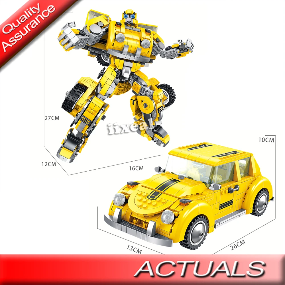 Конструктор из фильма 621019 трансформер суперробот война желтая пчела модель
