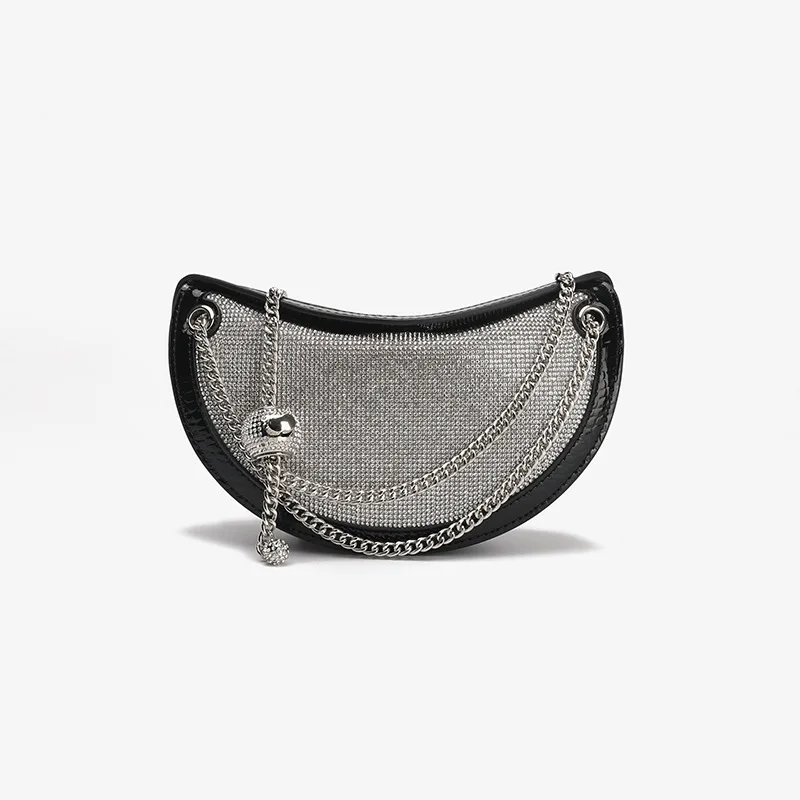 

New Fashion All-match Rhinestone Dumpling Bag Lady Shoulder Messenger Chain Hot Diamond Bag Purses and Handbags Luxury Gg