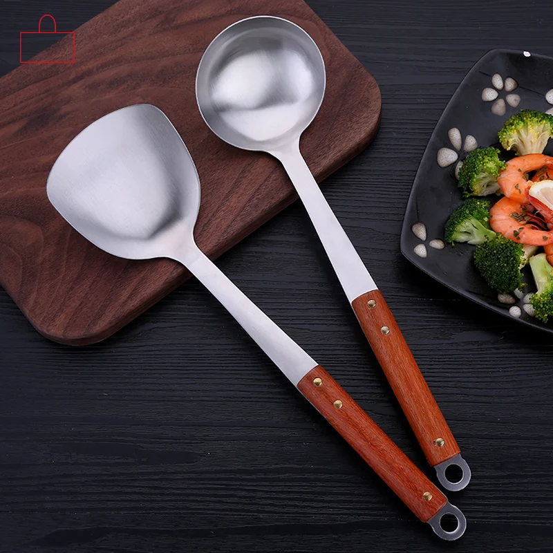 Посуда 2 шт./компл. с деревянной ручкой для супа набор инструментов приготовления