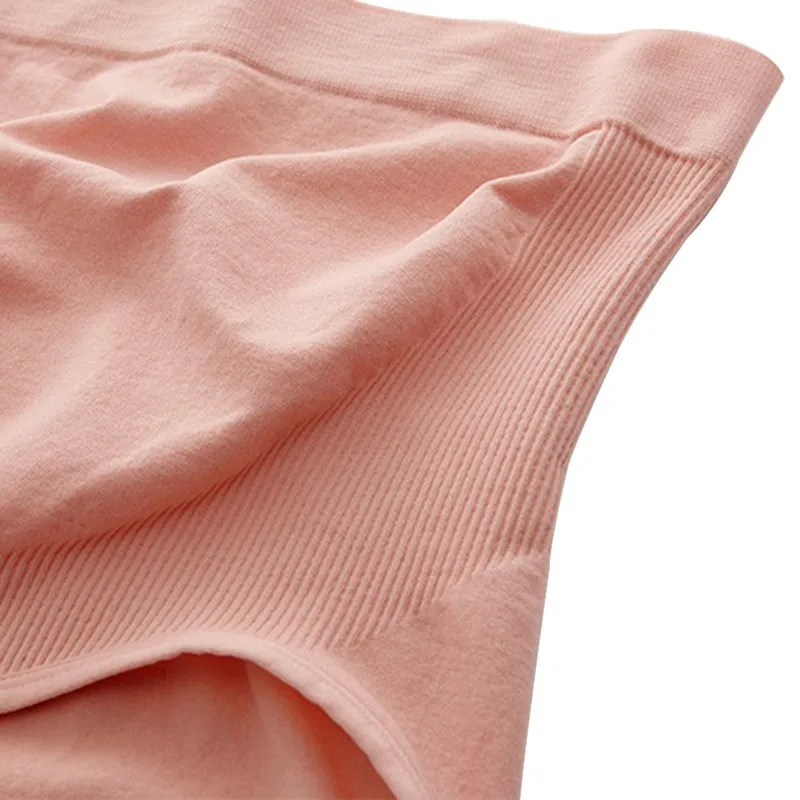 

Summer Hot Women High Waist Seamless Underwear Solid Color Lift Hips Pregnant Women Panties