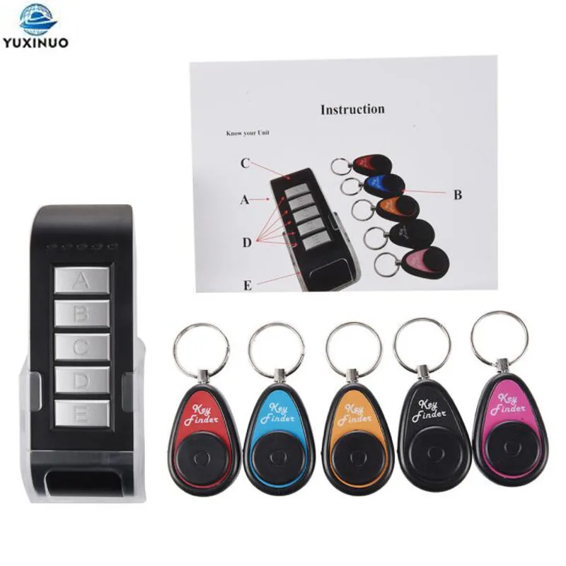 

5 in 1 Wireless Lost Key Finder Locator Find Locater Alarm Keychain 40m Tag Tracker 5in1 Smart Anti-Lost Key Finder Alarm