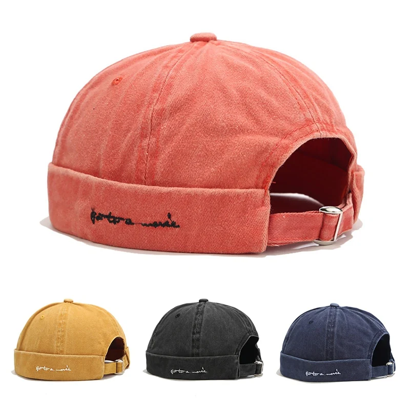 

2019 New Cotton Brimless Hat Watch Cap Breathable Mesh Design Retro Brimless Beanie Hat Unisex Outdoor Fashion Retro style Caps