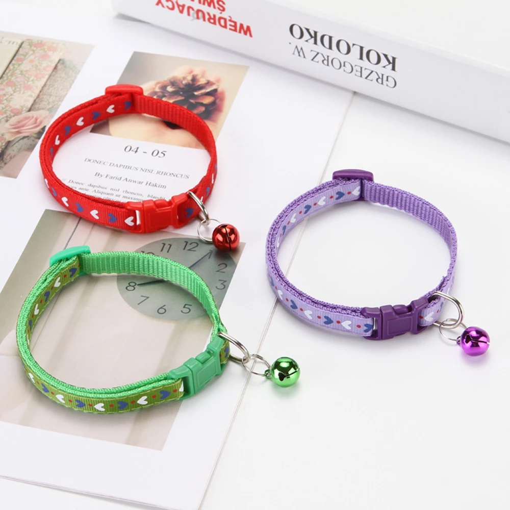 Ошейник для питомца кота с колокольчиком аварийное отсоединение Модные