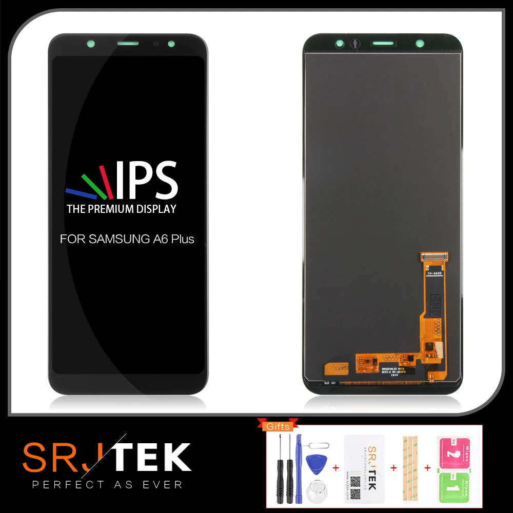 6 0 TFT для Samsung Galaxy A6 Plus 2018 LCD сенсорный экран дигитайзер сборка + A605 A605fd fn/ds lcd|Экраны