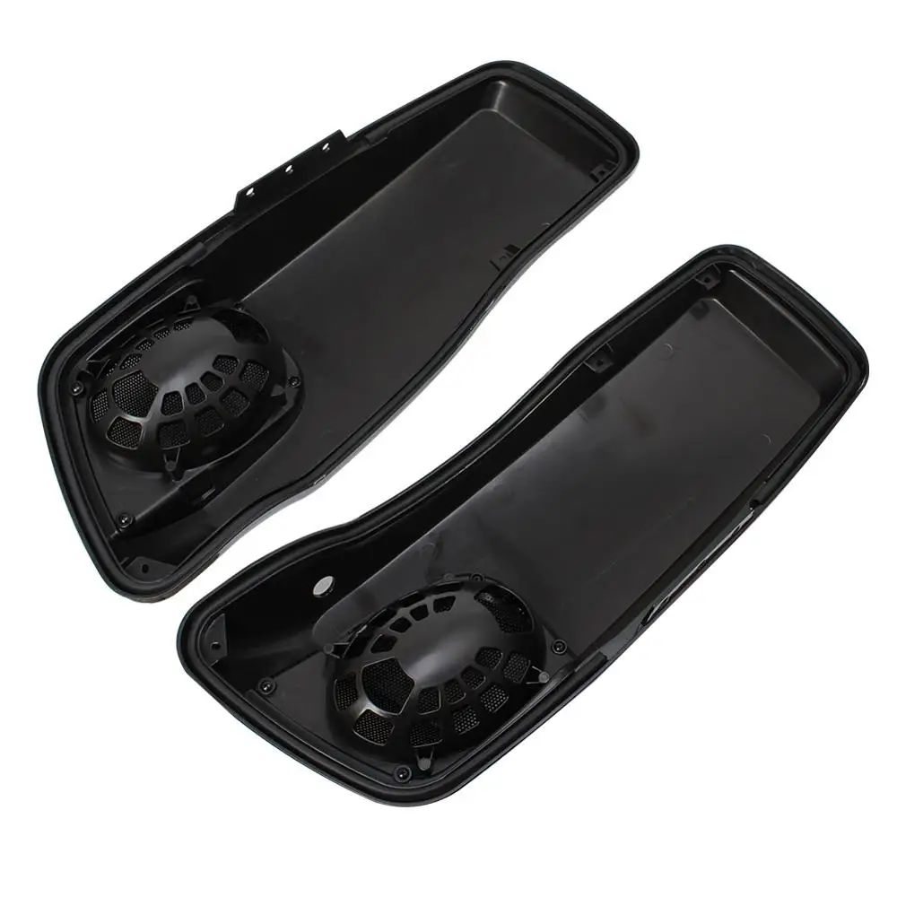 1 пара светильник черных сиденья для мотоцикла крышки динамиков Harley Touring Road King