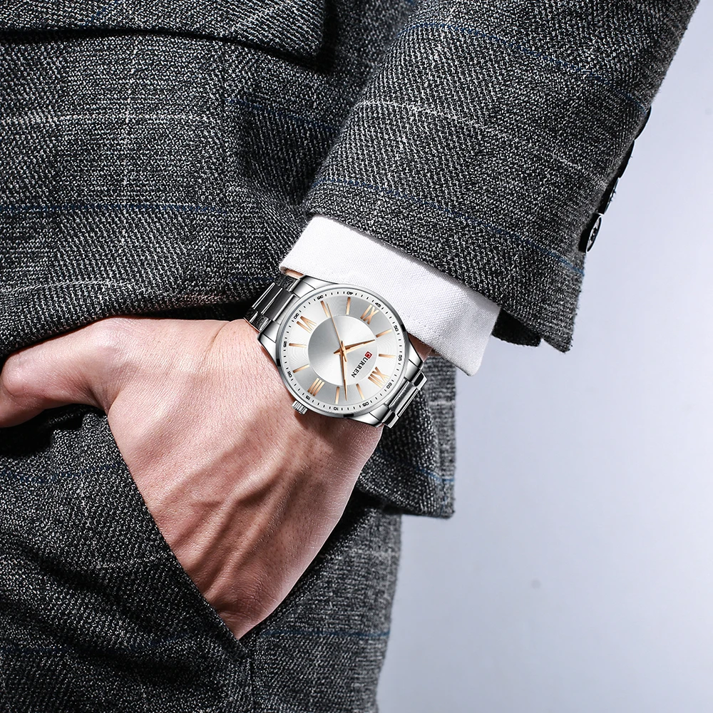 Часы мужские унисекс водонепроницаемые ультратонкие со стальным ремешком |