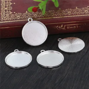 10 шт 20 мм Внутренний размер посеребренный классический стиль кабошон основа Установка Подвески (D1-19)