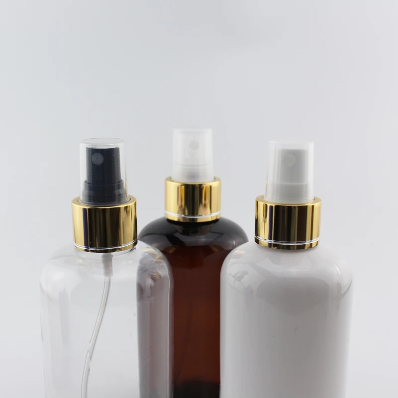 250ml X 12 Gold Aluminum Spray Pump Bottles Transparent Blue Brown Palstic Container For Liquid Soap Mist Sprayer Perfume Bottle | Красота и