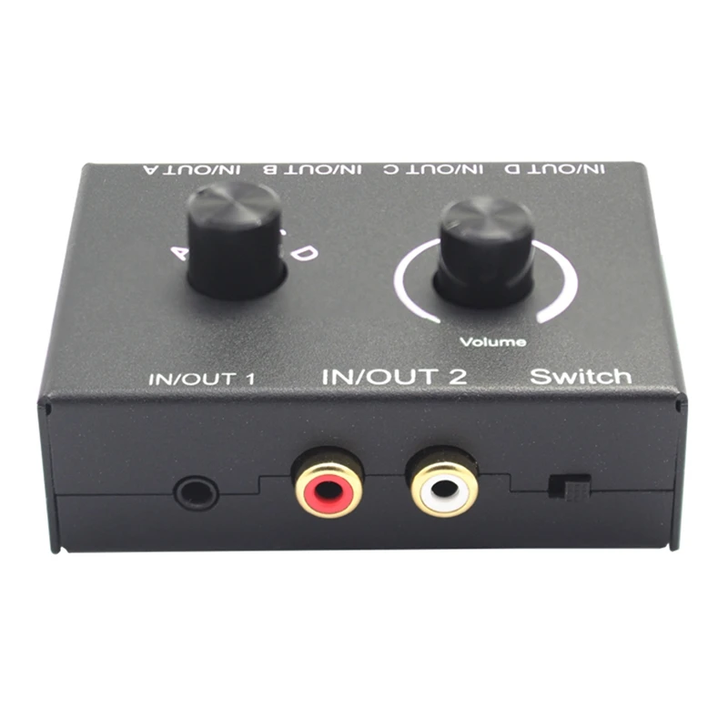 

4 Port Audio Switch, 3.5mm Audio Switcher, Stereo AUX Audio Selector, 4 Input 2Output/2Input 4 Output Audio Switcher Box