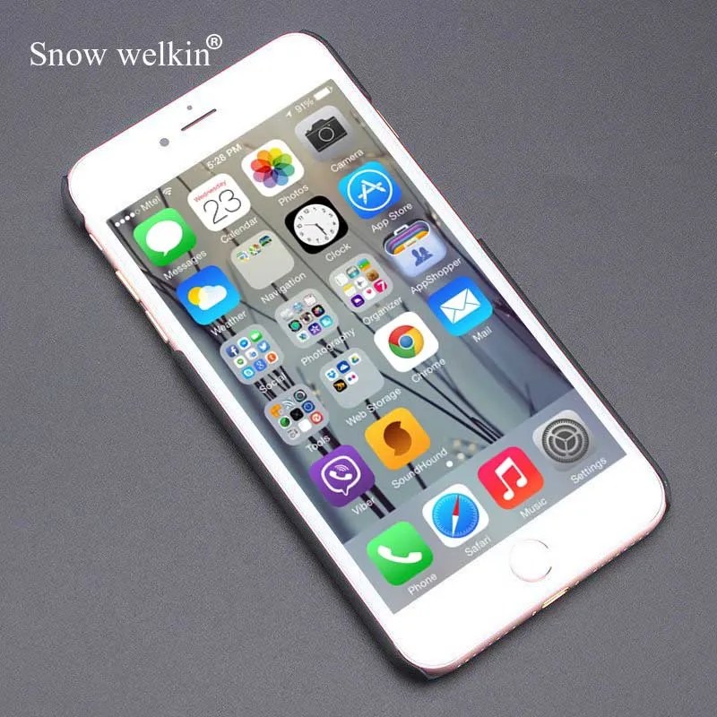 Снежный Welkin для Apple iPhone 7 8 Новый прорезиненный матовый пластиковый жесткий чехол