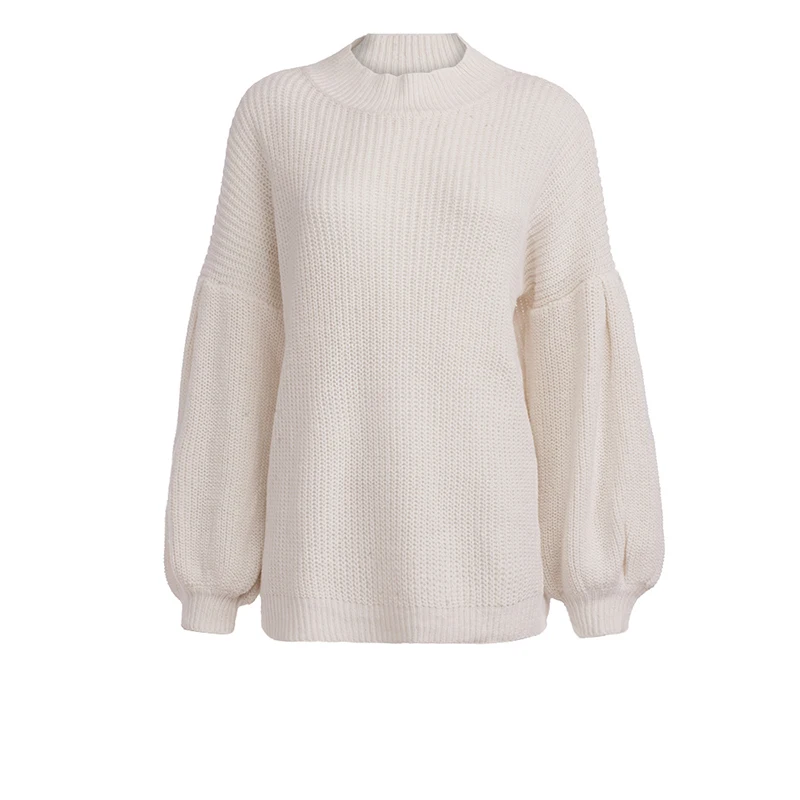 Женский Однотонный свитер TWOTWINSTYLE вязаный пуловер с круглым вырезом и