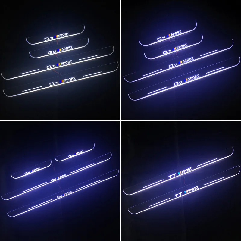 

Ultra-thin Trim Pedal LED Door Sill Scuff Plate Pathway Dynamic Streamer light For Audi A3 A4 A5 A6 A7 Q3 Q5 Q7 TT B7 B8 B9 C7