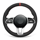 Для Mercedes Benz A-Class W177 B-Class W247 C-Class W205 CLS-Class черная натуральная кожа замша