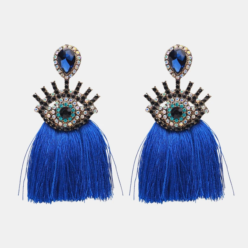 E1867 Ztech 32 дизайн синий кристалл/Кисточка/смолы Eearrings pendientes mujer moda Za новые большие массивные Оптовые аксессуары для ушей - Окраска металла: E1867