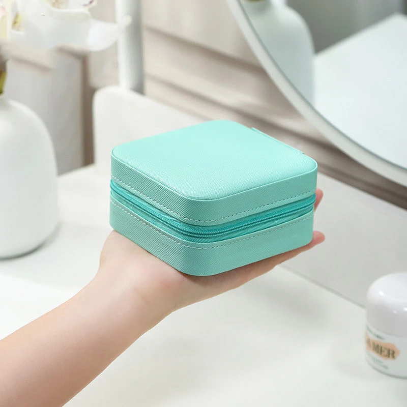 Продажа Портативный органайзер для ювелирных изделий, витрина сережек, дорожное кольцо, часы с орнаментом, косметический чехол «сделай сам», кожаны...