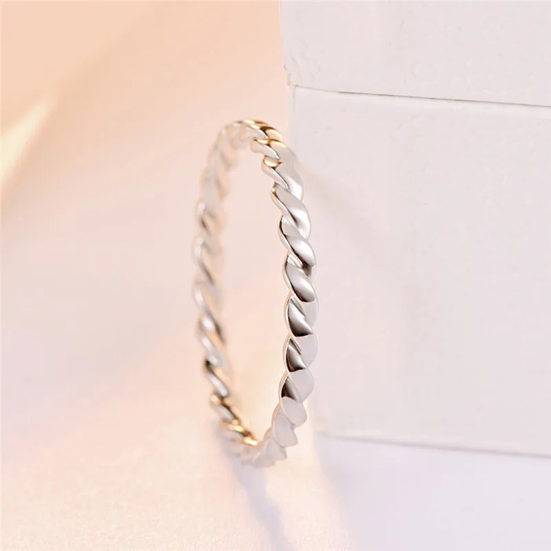 Elegant Ladies Fine Jewelry Clear 5MM White CZ S925 Sterling Silver Rings for Women Wedding Fashion Accessories With Box | Украшения и