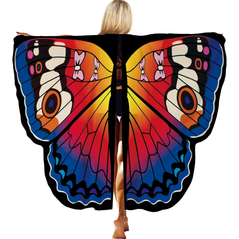 Бабочка шаль фея дамы накидка Хэллоуин градиент цвет украшение в виде танцующих