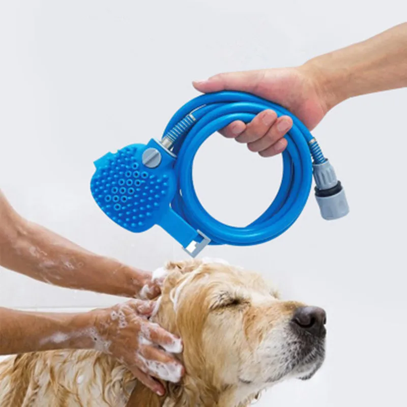 

Новый инструмент для купания питомцев удобный массажер для душа инструмент для мытья опрыскиватели для ванны щетка для собак товары для жи...