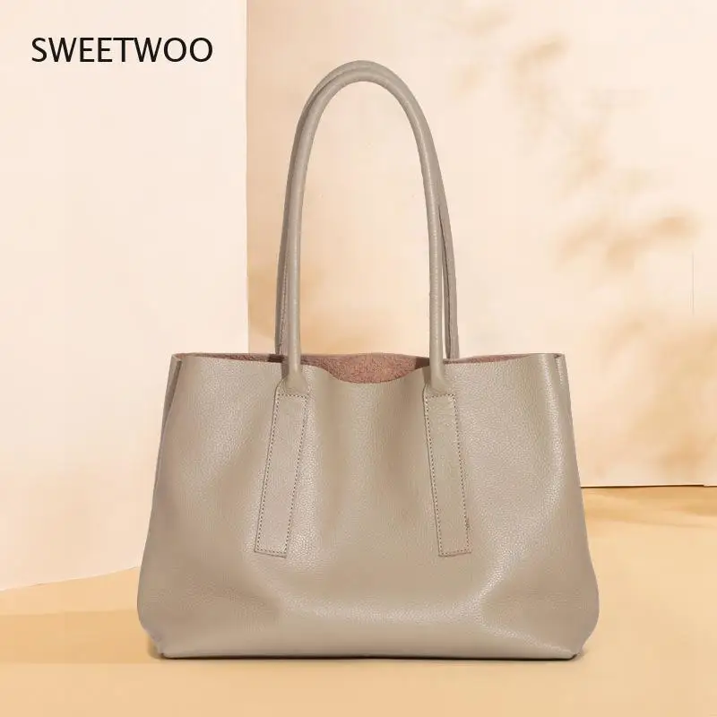 

2021 Natural Genuine Leather Bags Women Leather Handbags Winter Big Female Shoulder Bags Ladies Tote Hand Bags Medium Size 2021