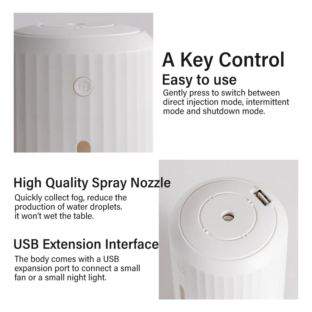 

Portable Ultrasonic Mini Air Humidifier USB Air Diffuser Portable Aroma Diffuser Desktop Aromatherapy Mist Maker Car Home Use
