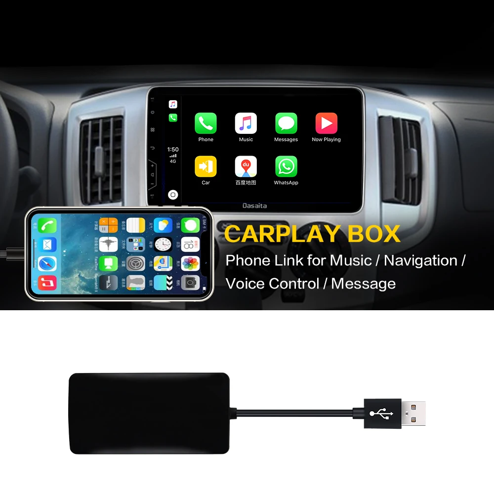 Dasaita Carplay USB dongle for android car navigation gps with smart link Supports iOS Phones