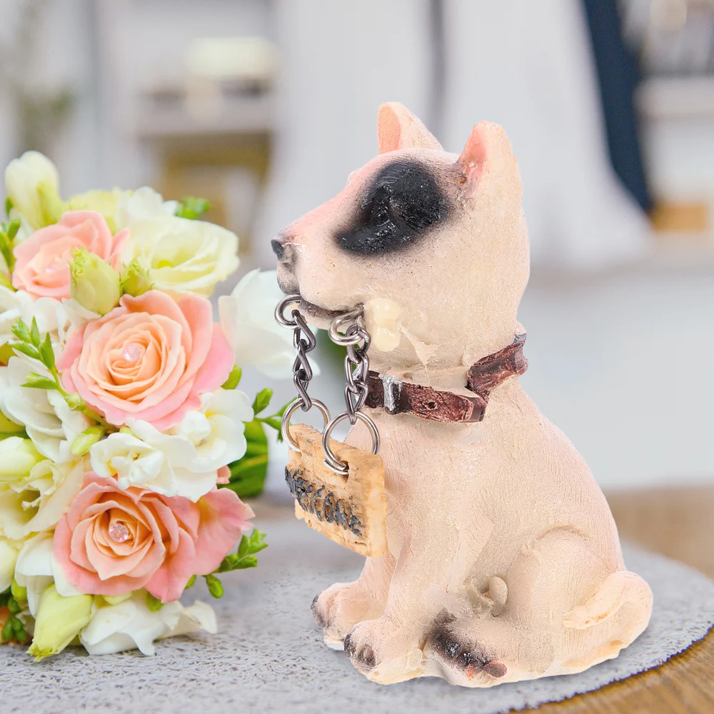 

6pc Dog Welcome Board Resin Welcome Ornament Lovely Courtyard Garden Ornament