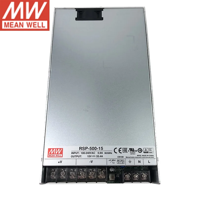 MEAN WELL RSP-500-15 импульсный источник питания 110 В/220 В переменного тока в 15 постоянного