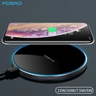 Беспроводное зарядное устройство FDGAO 15 Вт для iPhone 11 X XS XR 8 Type C USB 10 Вт Qi, быстрая зарядка для Samsung S10 S9 Note 10 9 AirPods Pro