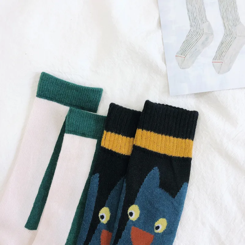 2019 г. модные детские хлопковые носки в горошек с рисунком волка и Риты | Мать