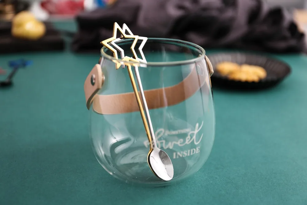 Top Cute! Santa Claus Christmas Snowman Coffee Spoon Fruit Fork Stirring Spoon Teaspoon Tea Spoon Tableware 304 Stainless Steel