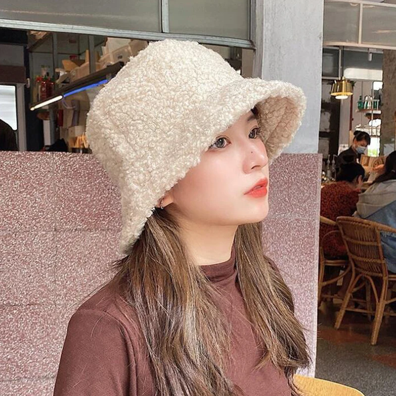 

Плотная теплая мягкая женская панама из овечьей шерсти для зимы и осени, однотонная женская шапка с плоским верхом, облегающая шапка