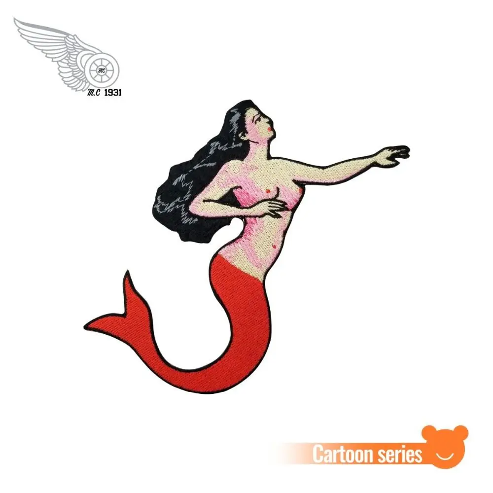 10 шт./Партия Русалка красоты саржевая нашивка Утюг для нашивки на одежду 100%