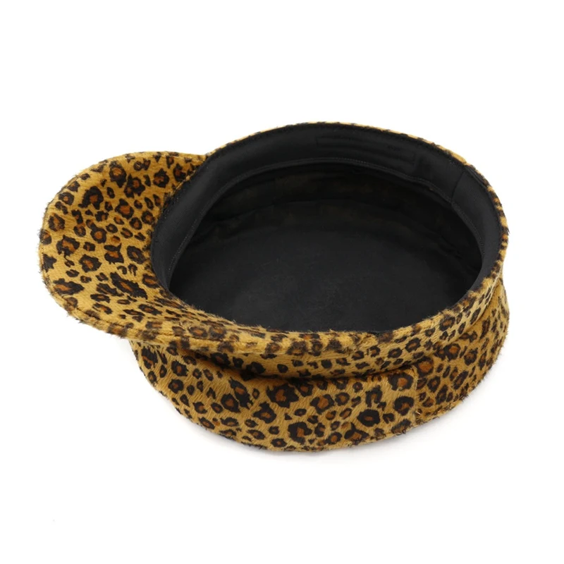 Модный Леопардовый женский берет корейской версии с плоским верхом