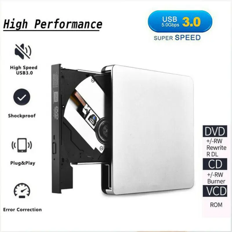 2019 новейший модный внешний USB 3 0 DVD RW CD записывающий привод устройство для чтения