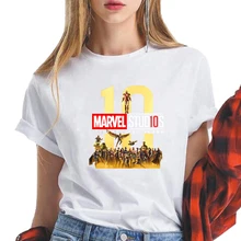 MARVEL T-Shirt New Fashion Short Sleeves Casual Tshirt Women Marvel T Shirts Unisex Women Tops Tees Girlfriend Gift Dropshipping