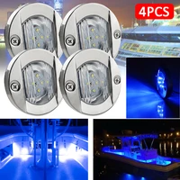 14pc dc 12v waterproof rv marine boat transom 6led stern light round stainless steel cold white led tail lamp boat accessories