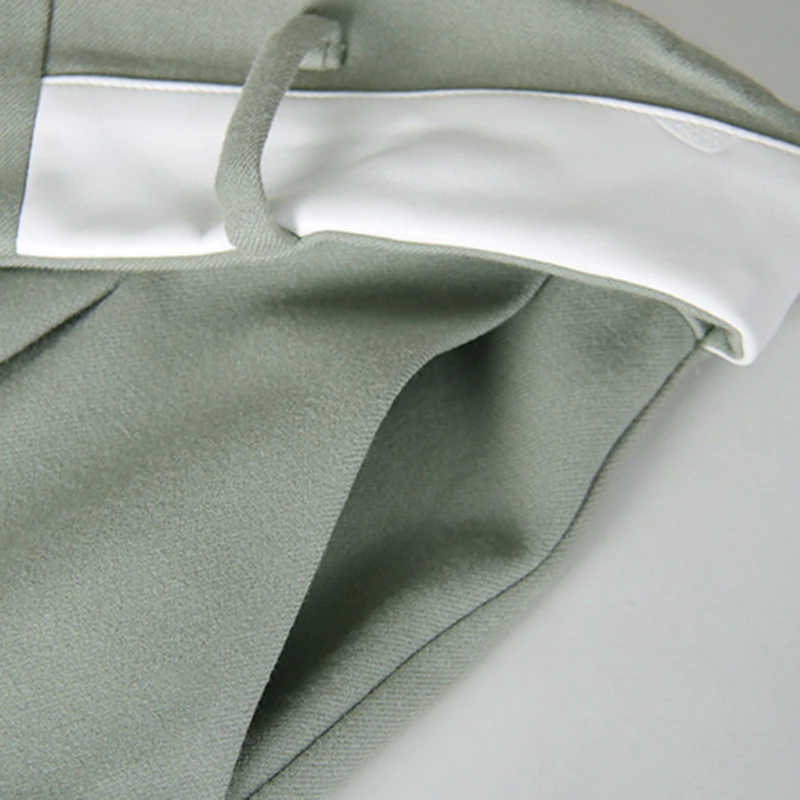 Женские брюки TWOTWINSTYLE простые с высокой талией и широкими штанинами осень 2021 |