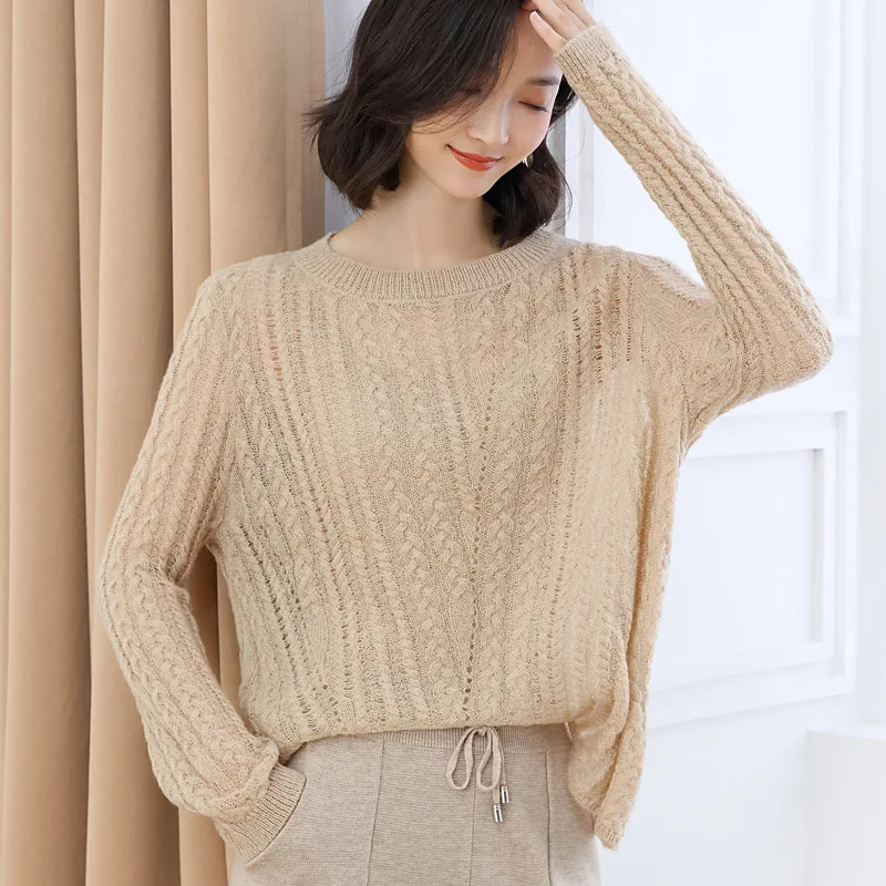 Jumper Pull Oversize Femme Hollow Out Sweater Woman Fashion 2019 Korean Pullover Female Tunic Long Sleeve Thin Loose Tops DD2385 | Женская