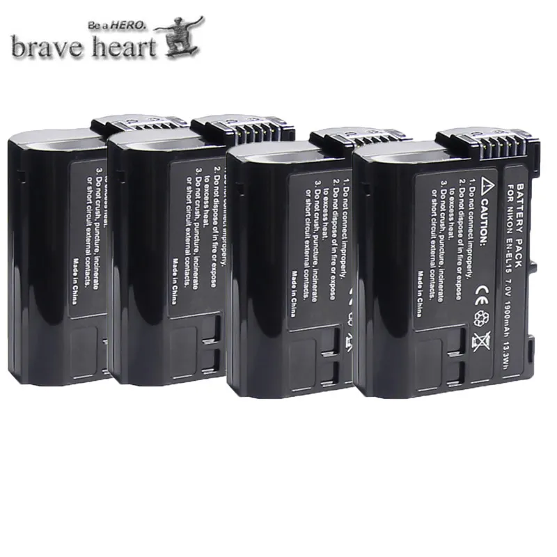 4 шт. bateria enel 15 EN-EL15 RU EL15 ENEL15 EL15A батареи для Nikon D600 D610 D600E D800 D800E D810 D7000 D7100 d750 V1