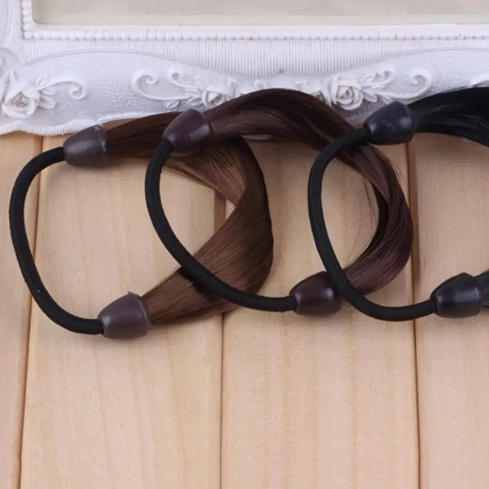 6 шт. женский парик с тесьмой эластичная резинка для волос держатель конского