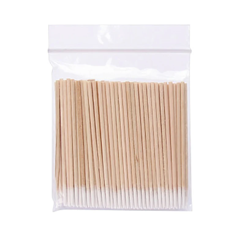 100 шт. ватная палочка из хлопка с мини-острым наконечником медицинские