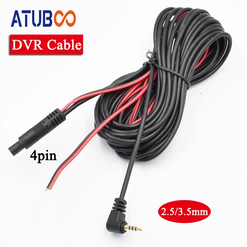 Автомобильный Кабель DVR с разъемом 3 5 мм/2 мм метровый 4 контактный Удлинительный